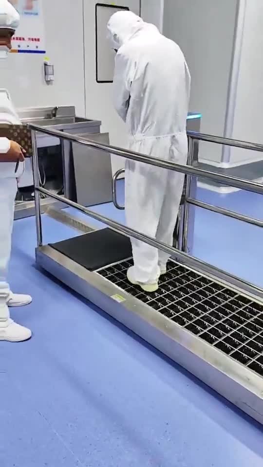 Sole cleaner in use — ISK Technologies cleanroom installation